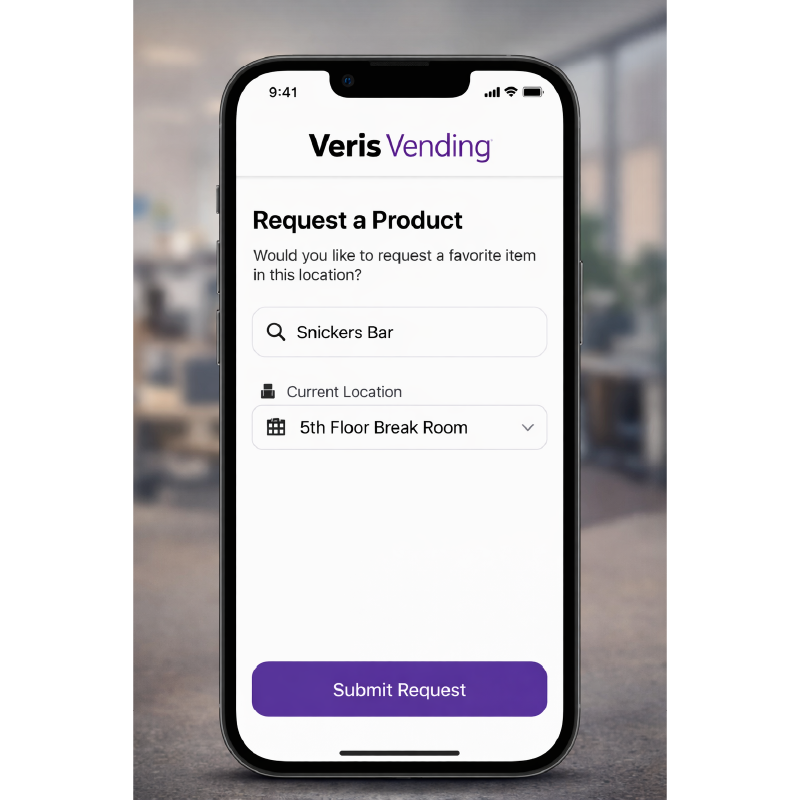 Mobile product request app mockup